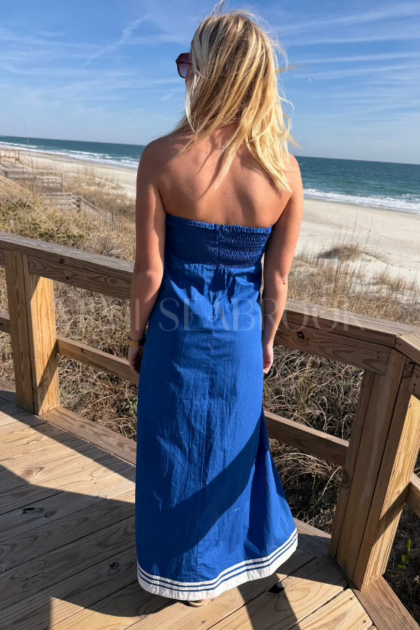 Etta Embroidered Poplin Dress by Lusana