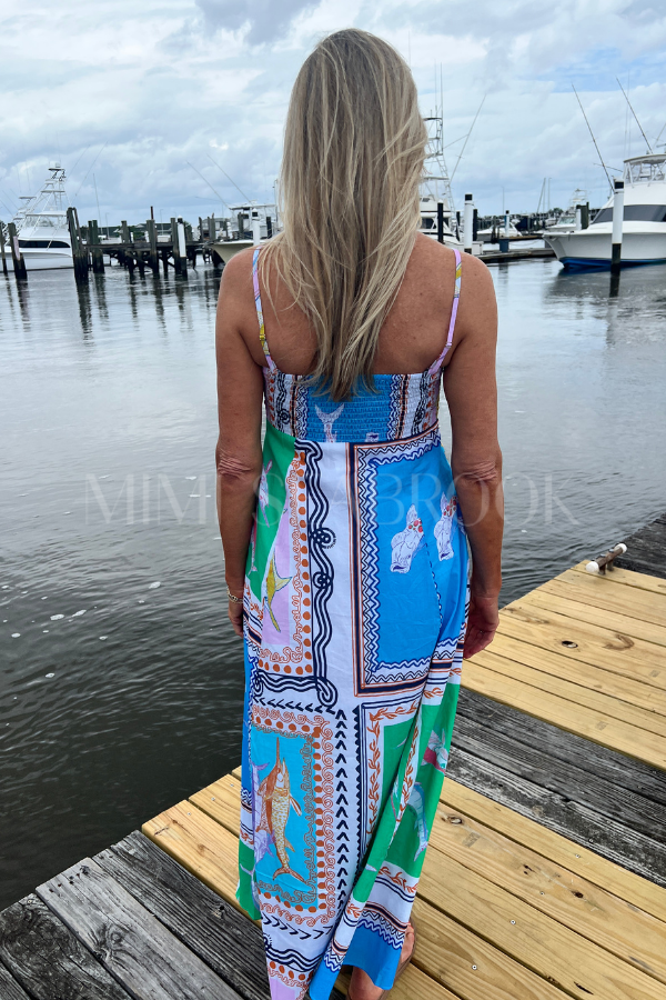 Exumas Dress by King + Pitt, conch republic print (pre-order)