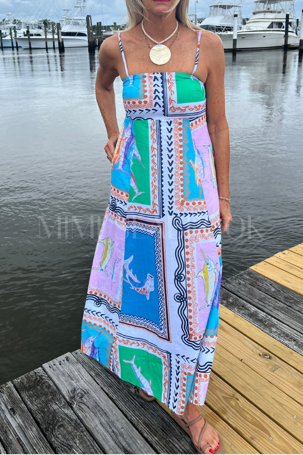 Exumas Dress by King + Pitt, conch republic print (pre-order)