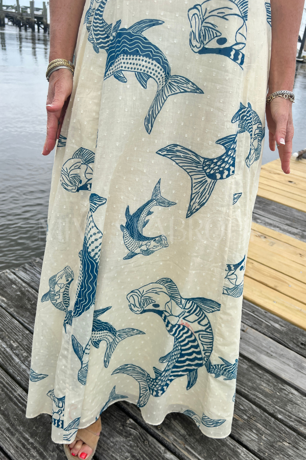 Exumas Dress by King + Pitt, silver king print