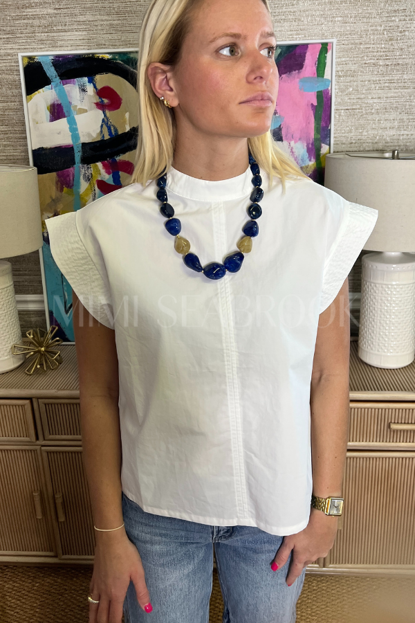 Falkner top, white