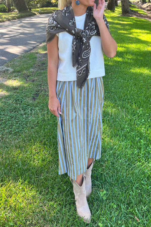 Fallon scarf, army green