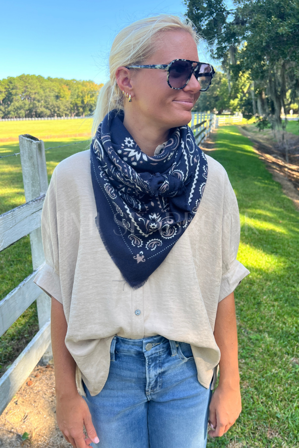 Fallon scarf, navy