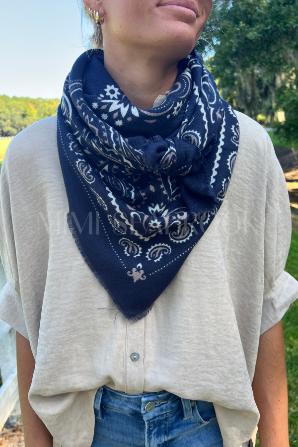 Fallon scarf, navy