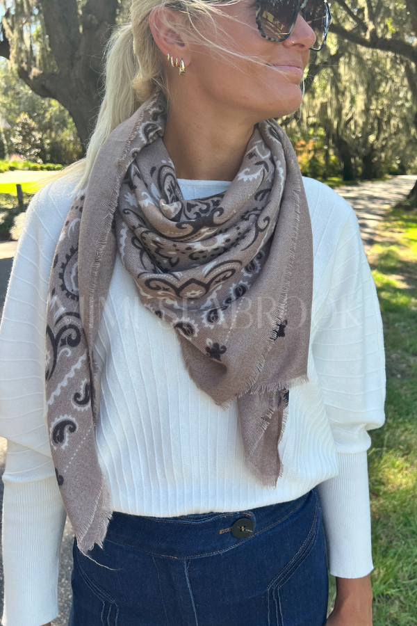Fallon scarf, taupe