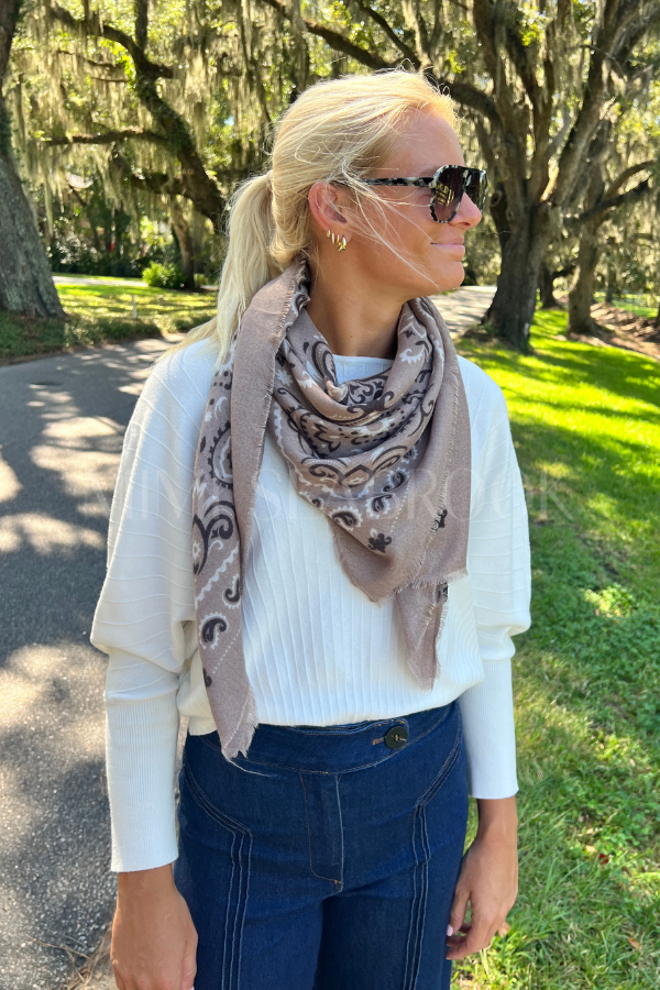 Fallon scarf, taupe
