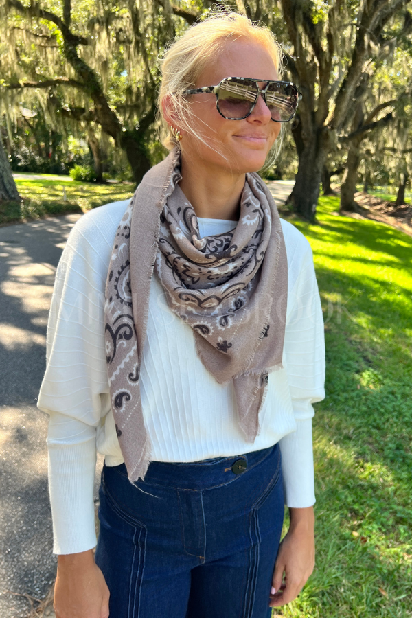 Fallon scarf, taupe