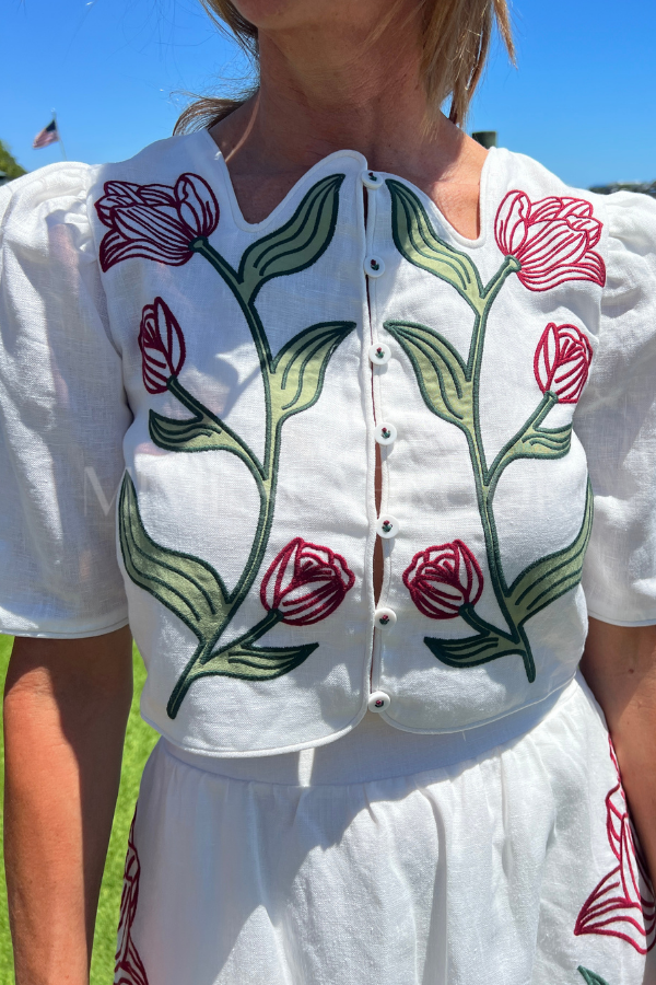 Flower Crop Top by Farm Rio