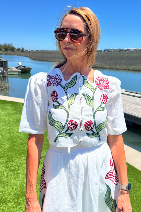 Flower Crop Top by Farm Rio