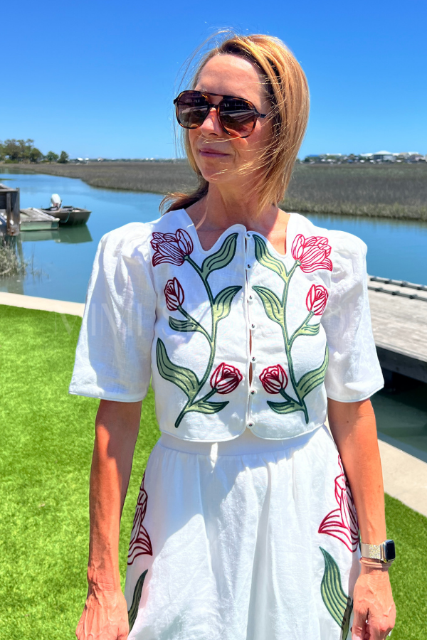 Flower Crop Top by Farm Rio