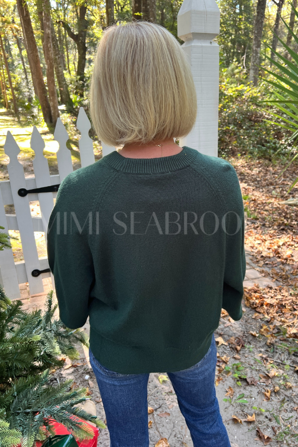 Fresno sweater, hunter green