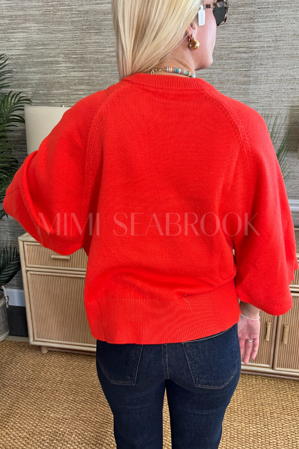 Fresno sweater, tomato red