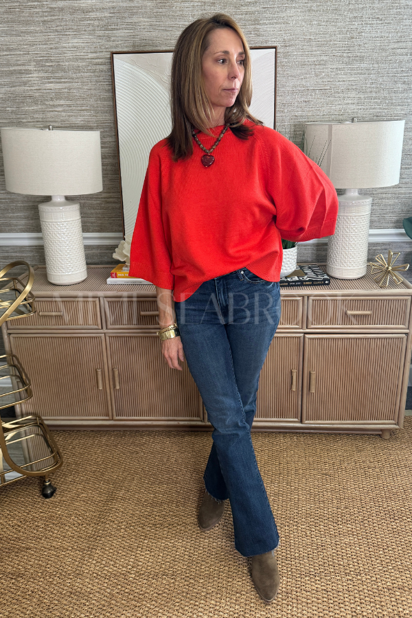 Fresno sweater, tomato red