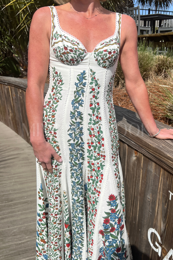 Fruit Beauty Off-White Maxi Dress by Farm Rio