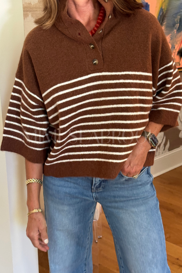 Gamble sweater top, brown