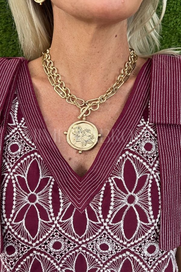 Gamecock Charm Necklace (This is a pre-order approx. Sept 22)