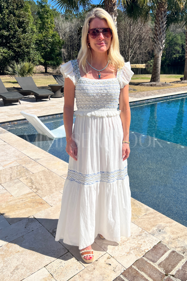 Ginerva Ankle Dress, Ivory by Cleobella