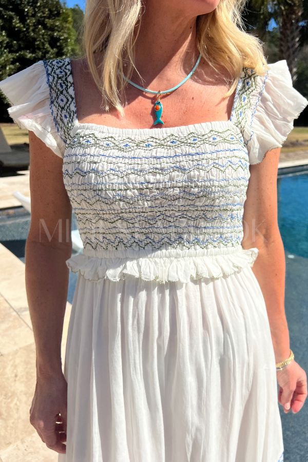 Ginerva Ankle Dress, Ivory by Cleobella