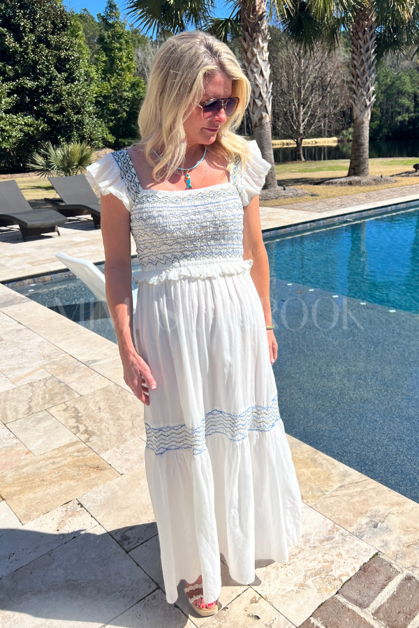 Ginerva Ankle Dress, Ivory by Cleobella
