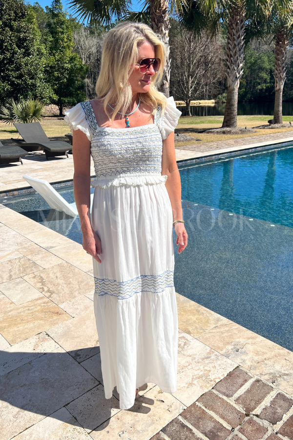 Ginerva Ankle Dress, Ivory by Cleobella