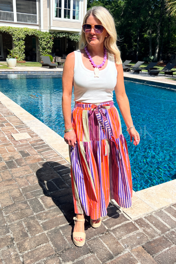 Ginny Skirt, Wolcott Multi by Oliphant