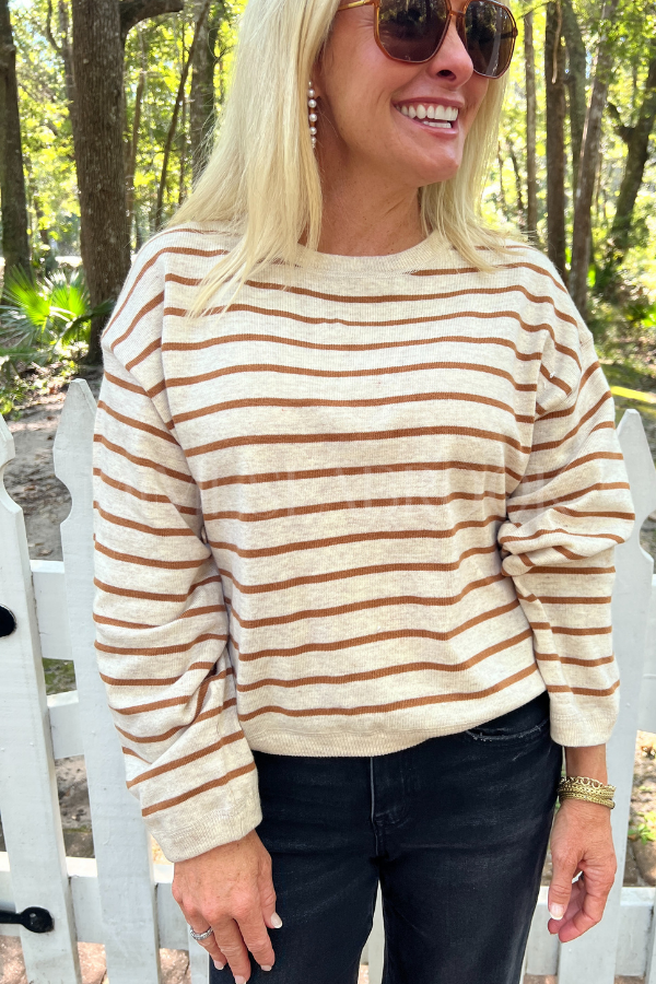 Ginny sweater, oatmeal/camel