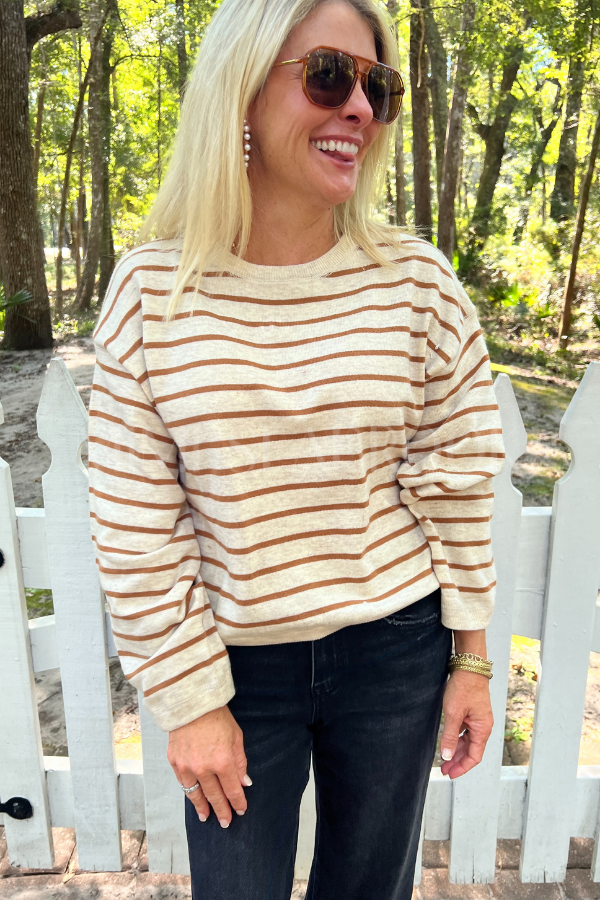 Ginny sweater, oatmeal/camel