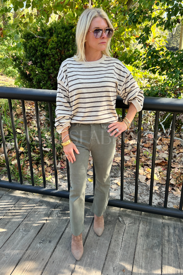 Ginny sweater, oatmeal/charcoal