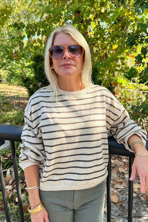 Ginny sweater, oatmeal/charcoal