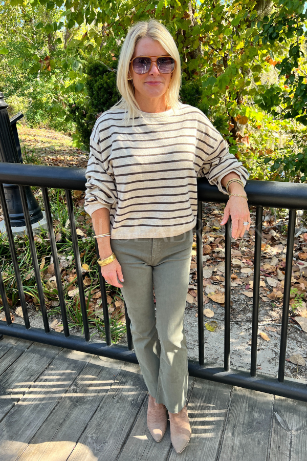 Ginny sweater, oatmeal/charcoal