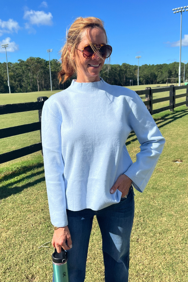 Greta sweater, baby blue