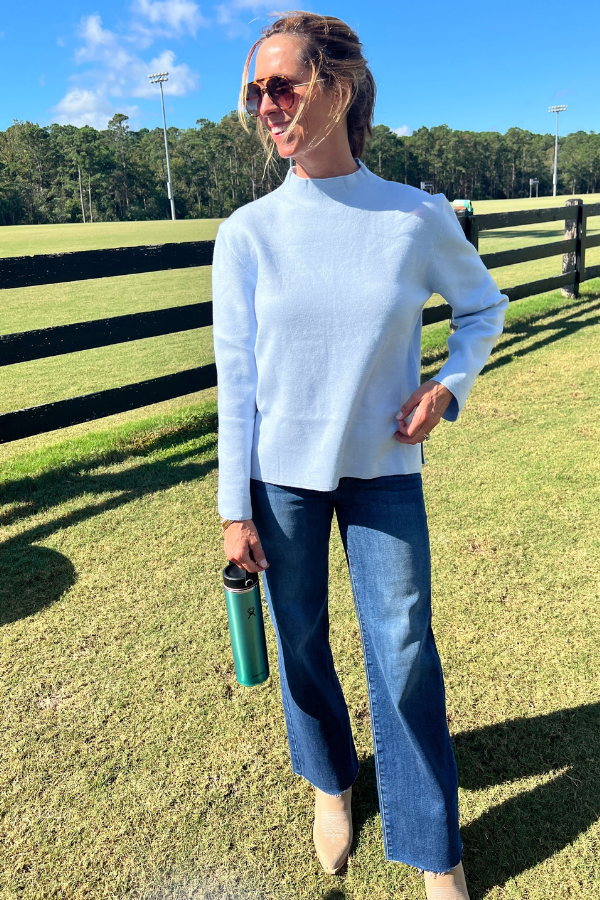 Greta sweater, baby blue