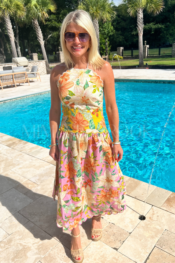 Guaragarden Sleeveless Midi Dress by Farm Rio