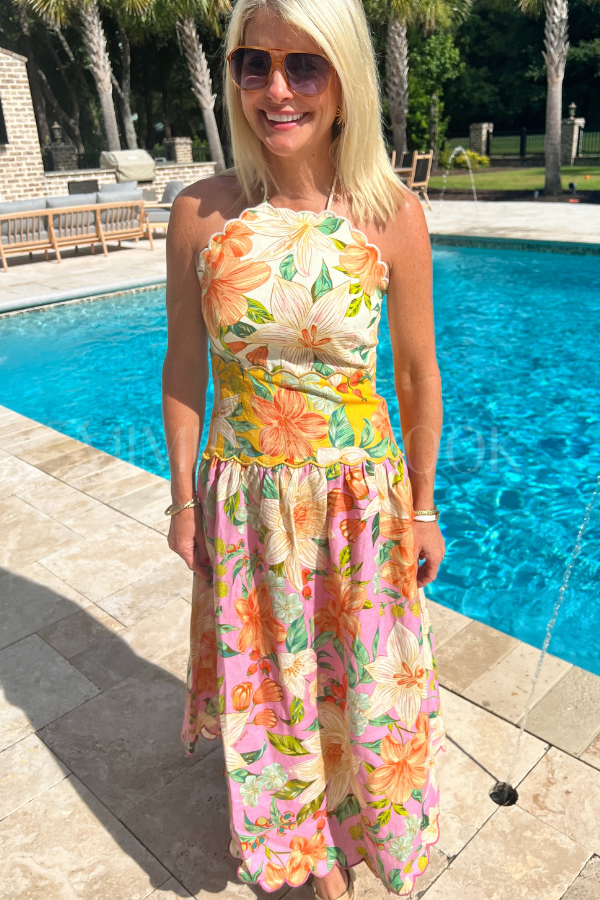 Guaragarden Sleeveless Midi Dress by Farm Rio