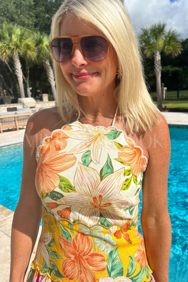 Guaragarden Sleeveless Midi Dress by Farm Rio