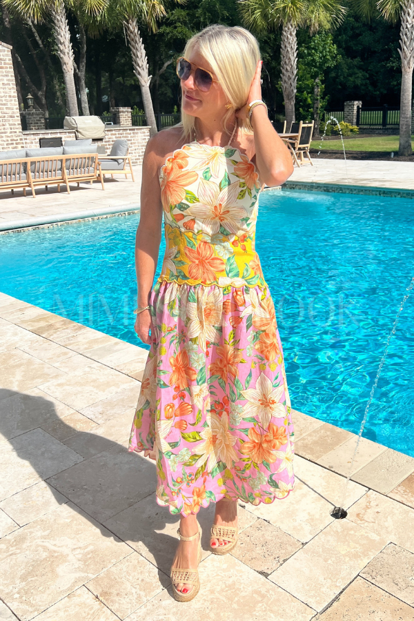 Guaragarden Sleeveless Midi Dress by Farm Rio
