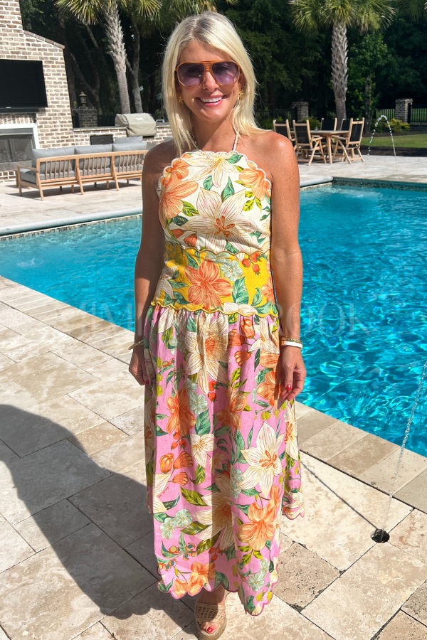 Guaragarden Sleeveless Midi Dress by Farm Rio