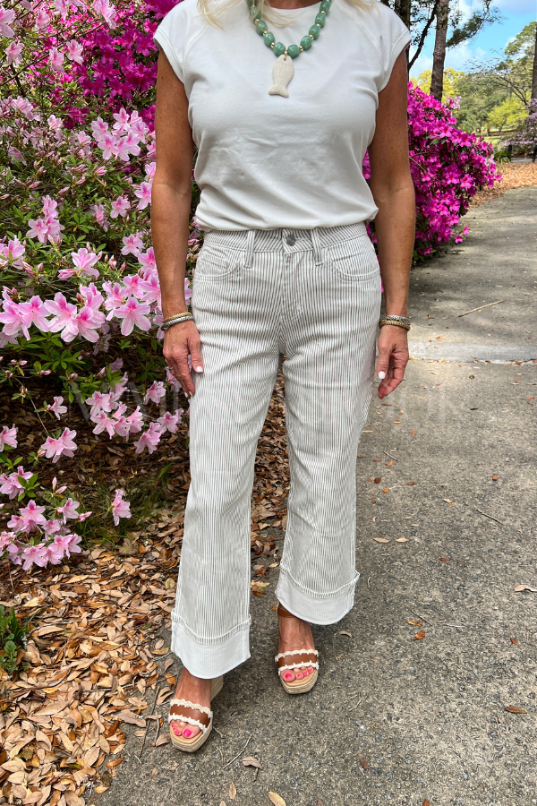 Haile stripe jeans, khaki