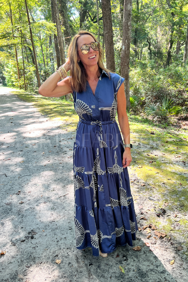 Hampton dress, navy