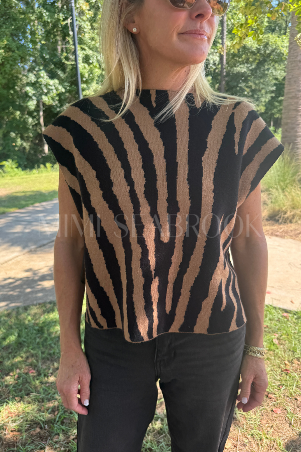 Hannah sweater top, black