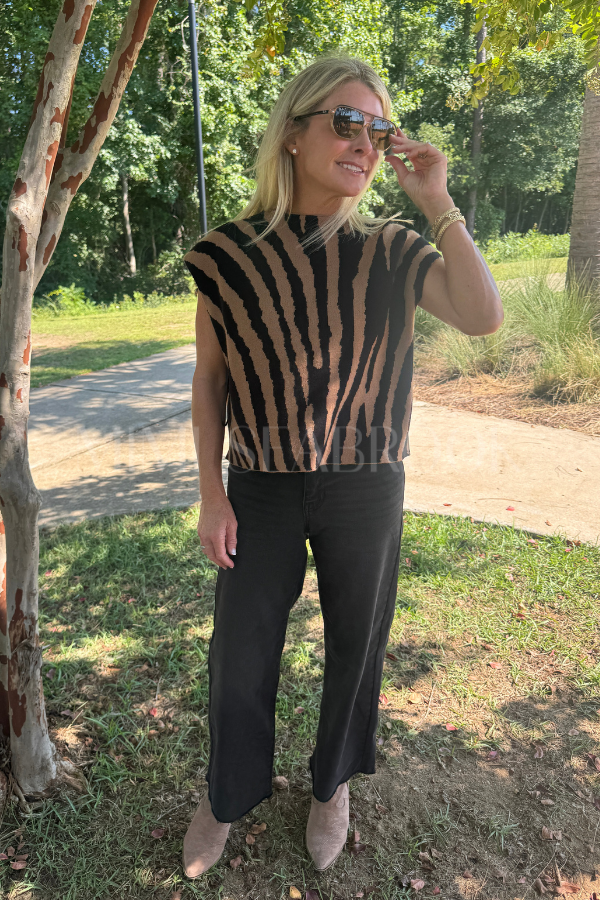 Hannah sweater top, black