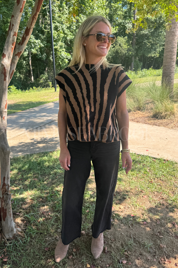 Hannah sweater top, black