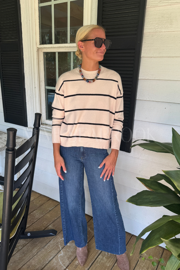 Harlee sweater, beige/black