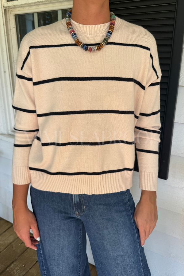 Harlee sweater, beige/black