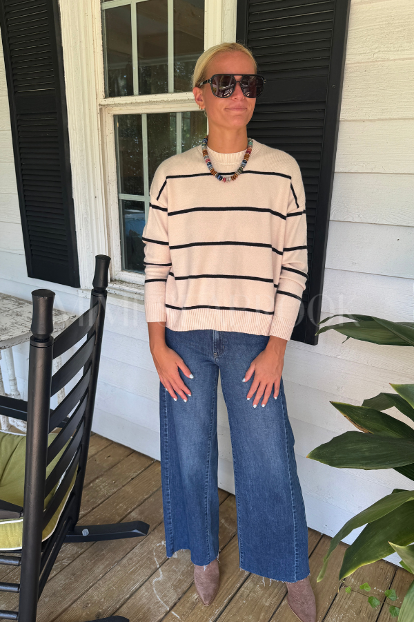 Harlee sweater, beige/black