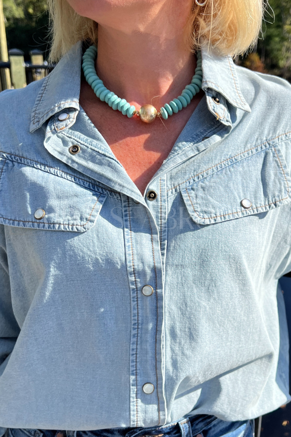 Harmony necklace, turquoise