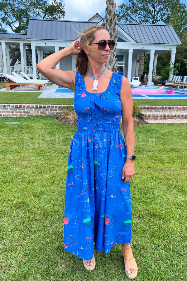 Harper Dress, Dip Blue by Oliphant