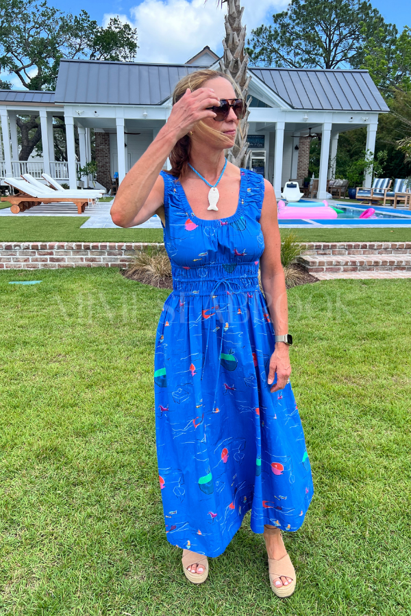 Harper Dress, Dip Blue by Oliphant