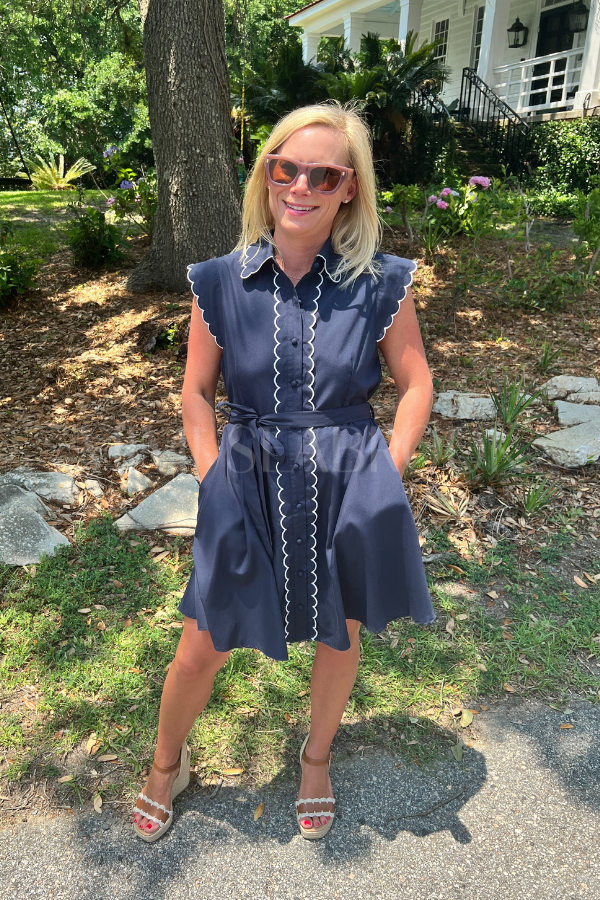 Harrelson dress, navy
