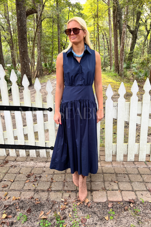 Harvest dress, navy